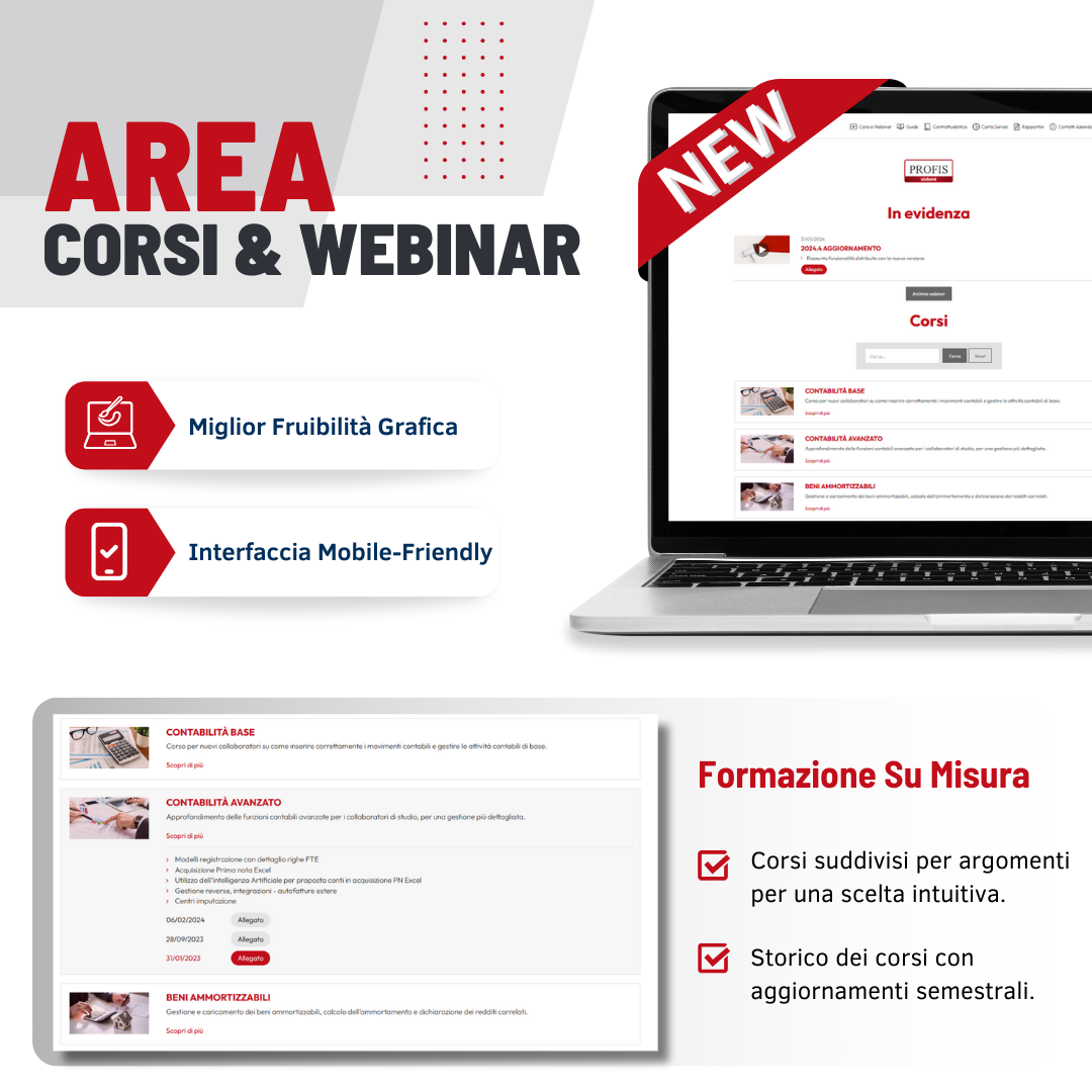 Area Corsi & Webinar Aggiornamento