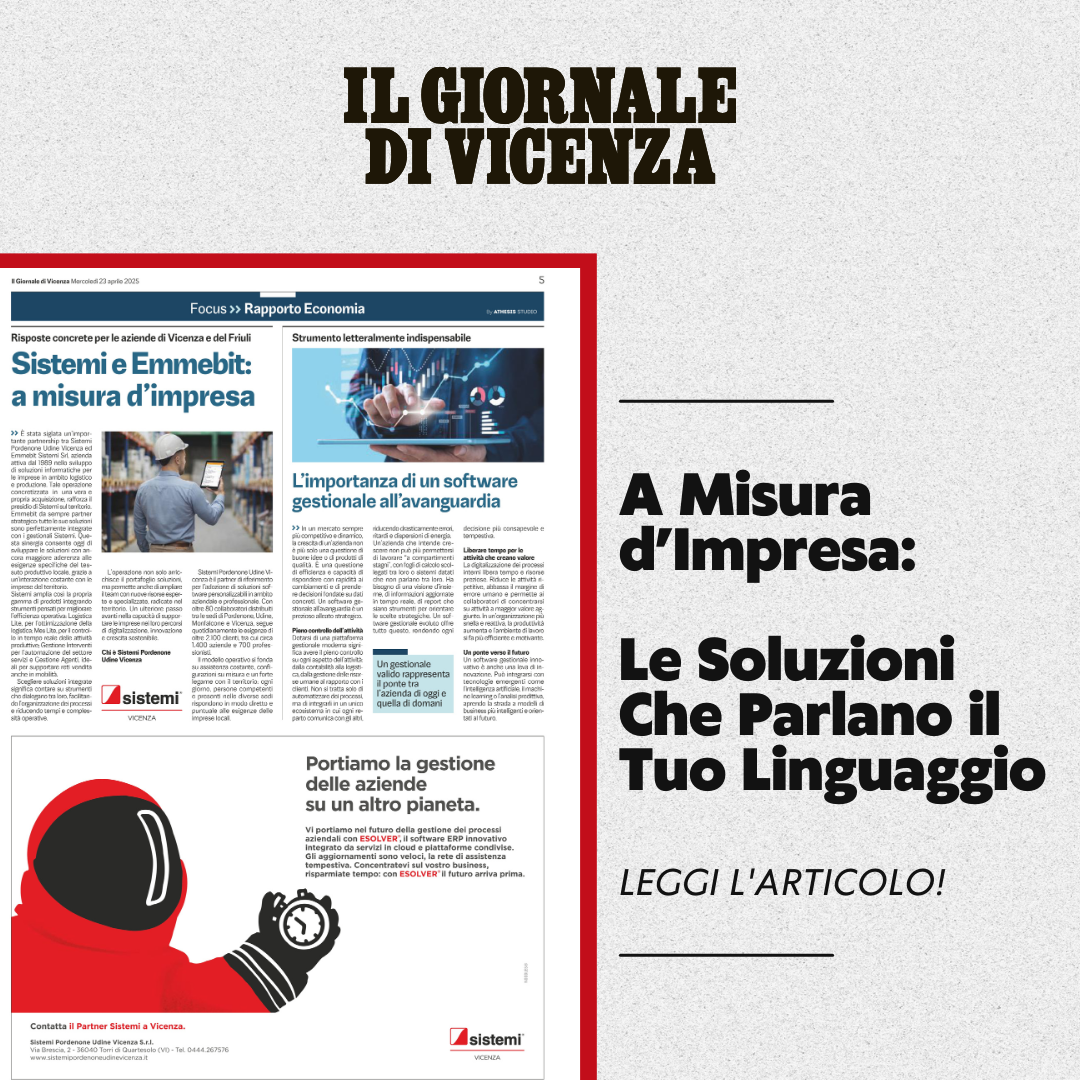 A Misura d’Impresa: le soluzioni che parlano il tuo linguaggio